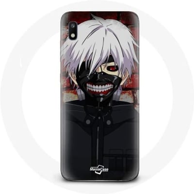 Coque maniacase pour Samsung Galaxy A10 Tokyo Ghoul Kaneki Ken Masque Japonais Anime zwart