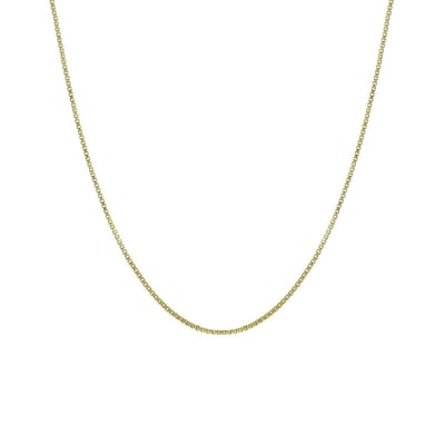 Lucardi Dames Ketting venetiaanse schakel 0,45mm - 14 karaat goud - Ketting - Cadeau - 45 cm - Geelgoud