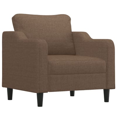 vidaXL 3-delige Loungeset met kussens stof bruin