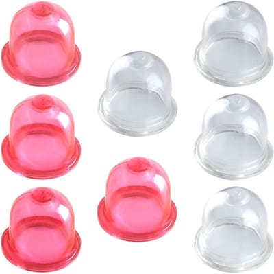 Primer Bulb Pomp - Brandstofpompje - Motoronderhoud - 8 Stuks - 6.6 x 3.48 x 2.49 cm - Rood en Wit