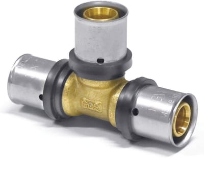 Persfitting T-stuk 16 x 2 - Veilige leidingsconnector voor drinkwater