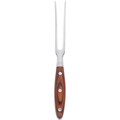 Vleesvork Roestvrij Staal Trancheervork met Houten Handvat voor Keuken Barbecue Serveren Koken Wood Color