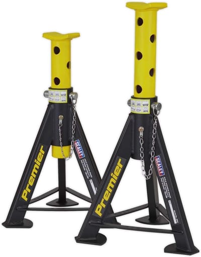 Assteunen - Kriksteunen - Werkplaats Veiligheid - 6 Ton Capaciteit - 36.5 x 43 x 29 cm - Geel