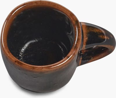 Serax Uncharted Out of Lines espressokop 10cl zwart bruin (set 2 stuks)