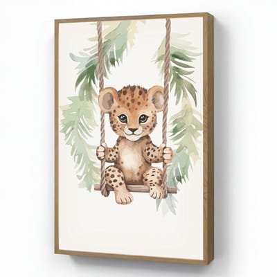Nachtlampje 60x90 cm - Kinder lamp - Luipaard - Dier - Kinderen - Jungle - Tafellamp kinderkamer draadloos - Slaapkamer lampje - Bedlamp kinderen - Kinderlampje - Wandlamp babykamer - Nachtlampjes