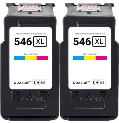 Boxstuff Inkt geschikt voor Canon CL-546 XL - Inkt Cartridge voor Canon Pixma TS205 / TS305 / TS3350 / TS3150 / TS3151 / TS3355 / TR4550 / TR4551 / MG2550 / MG2555 / MG2950 / MG2450 / MX495 / MX490 Printer - Multipack Kleur