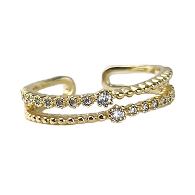 Stacked Adjustable Ring Gold 14K