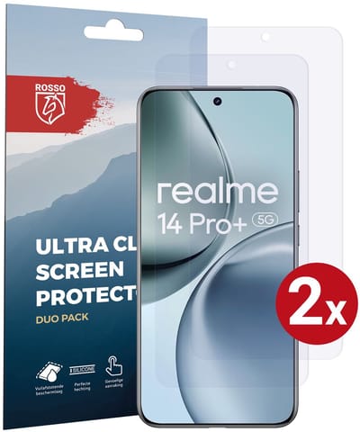 Rosso Screen Protector Geschikt voor Realme 14 Pro Plus | Ultra Clear Duo Pack | TPU Folie | Case Friendly Beschermfolie | 2 Stuks