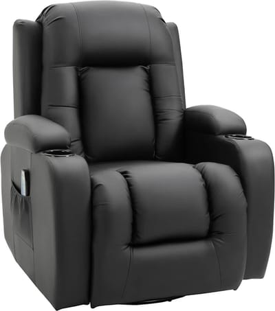 Massagestoel - Relaxfauteuil - Zetel - 1 persoons - Met armleuning - Zeer comfortabel - Elektrisch - Zwart