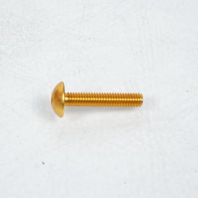 Vis Dôme large BTR M6 pas 100 30mm anodisé Or 3AS Racing pour moto Neuf