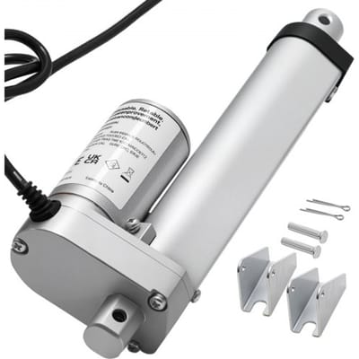 VEVOR 12V lineaire aandrijving, 101,6 mm lineaire motor met 15 mm/s, 1000 N lineaire actuator met IP54-bescherming en montagebeugel, lineaire actuatoren voor in hoogte verstelbare bureaus, relaxfauteuils, raam- en deuropeners