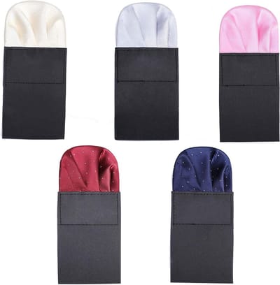 Heren zakdoeken set voor formele gelegenheden, trouwfeest, zakelijke evenementen en Valentijnsdag, 5 stuks voor stijlvolle accessoires