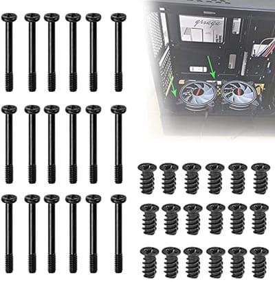 Set van 80 M5 x 8 mm Ventilatorschroeven voor Computerbehuizing - Geschikt voor PC, Radiatoren en Chassis