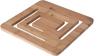 aladdien - onderzetters - bamboe - duurzaam - vierkant - keuken - milieuvriendelijk - perfect voor elke tafel