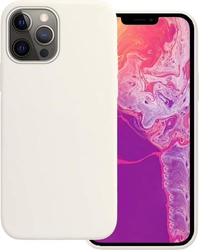 Hoesje Geschikt voor Apple iPhone 13 Pro - Sterk & Shockproof - Hoes Cover - Siliconen Case - Wit