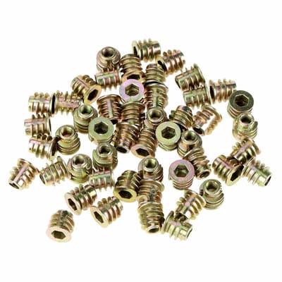 8mm Hex Moeren voor Hout en Metaal - 50 Stuks Zink Gelegeerde Meubelmoeren voor Versterking en Bevestiging