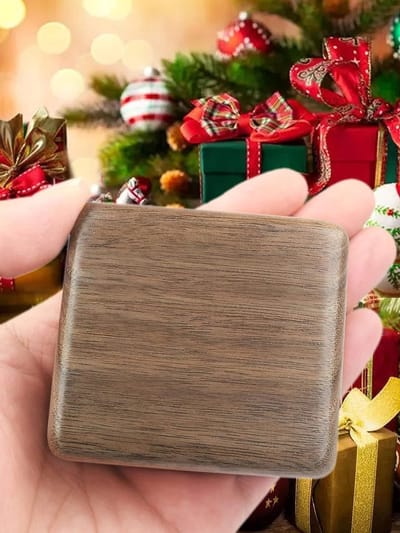 Houten Muziekdoosje - Decoratief Doosje - Cadeau Geven - Sankyo Muziekmechanisme - 7x7x7 cm - Regenboog Hout