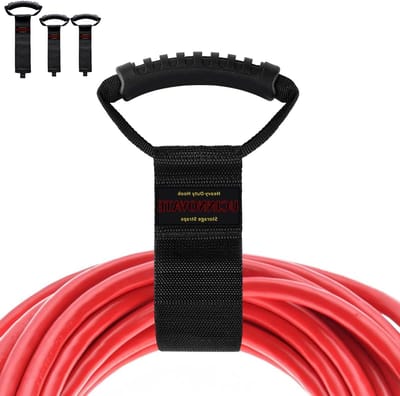 Extension Cord Holder met Sterke Opslagriemen en Handgreep voor Tuinslangen, Kabels en Meer (3 Stuks)