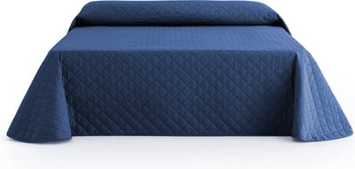 Belmarti Duo - Omkeerbare bedsprei 180 x 270 cm - Blauw - Gerecycled polyester