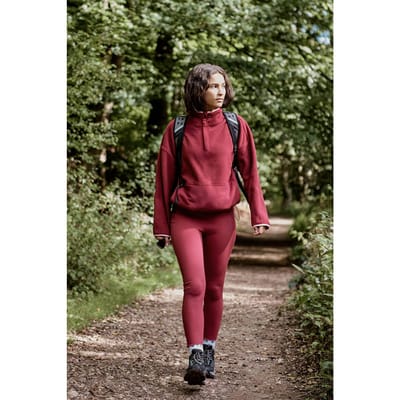 Dames DSGN Studio Sport Ultra Sculpt Sportlegging met Zakdetail | Burgundy | Maat: XS