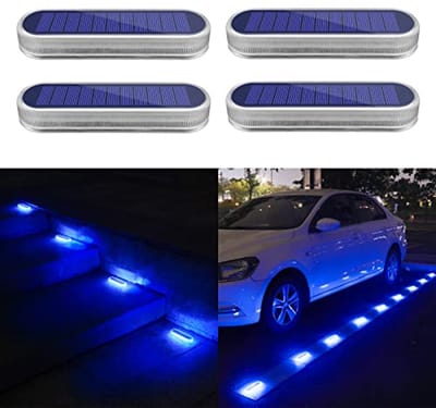 Zonne-lampen voor buiten - IP68 waterdichte LED lampen voor tuin met auto aan/uit functie - 4 stuks