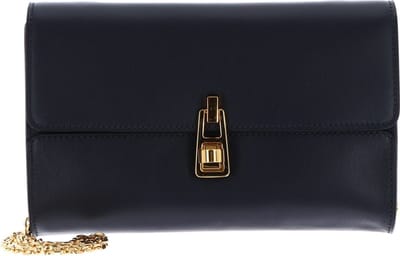 COCCINELLE Leren Schoudertas Avondtas Magie 9Nite SMO Handbag Smooth Leahter Midnight Blue Donkerblauw