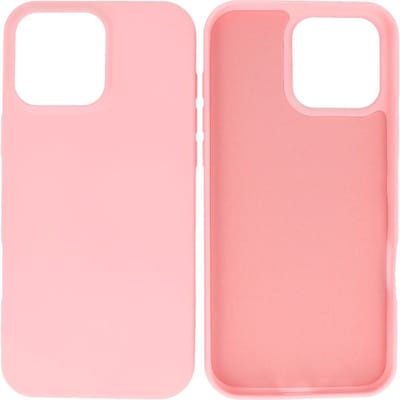 Fashion Backcover Telefoonhoesje - Color Hoesje - Geschikt voor iPhone 16 Pro - Roze