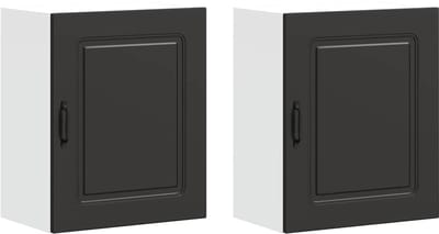 vidaXL - Keukenwandkasten - 2 - st - Kalmar - zwart - bewerkt - hout