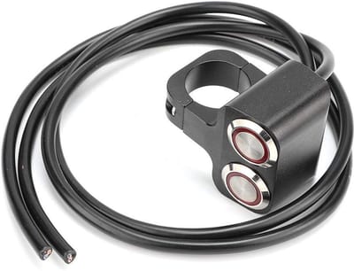 Allecto - Handlebar Headlight Switch - Waterproof LED - voor 25mm motoren - ATVs - Elektrische fietsen - veilig rijden - helder licht - optimaal zicht