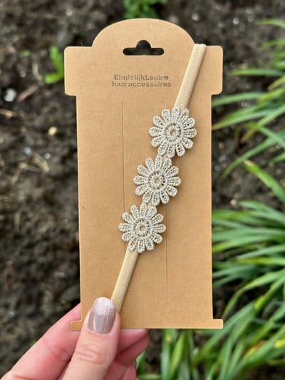 Elastisch haarbandje – New born haarbandje - Haarband - Meisjes haarband – Baby haarbandjes - Haaraccessoires - Haaraccessoires voor meisjes - Handmade - Kraamcadeau - Bruiloft - Kraamcadeautje - Cadeautje