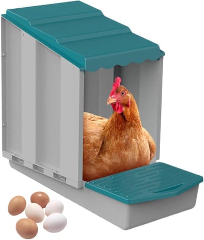 Kippennestkast - Legbox Kip - Eieren Verzamelen - Waterdicht Ontwerp - 50 x 32 x 25 cm - Groen