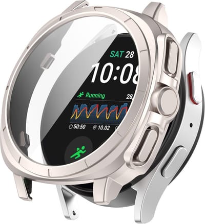 Watch case screenprotector - hoesje - gehard glas - geschikt voor Samsung Galaxy Watch 7 (40 mm) - sterrenlicht