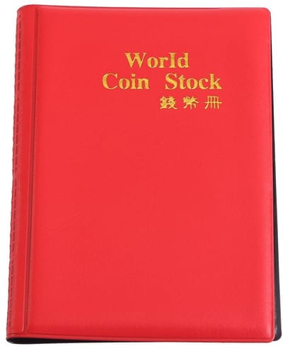 Dailygoods- Muntenalbum met 10 pagina's - Munthouder - Munten verzamelmap - Opbergmuntenverzamelhouder - Supertransparante hoes - Geschikt voor muntenverzamelaars - Muntenverzamelalbum