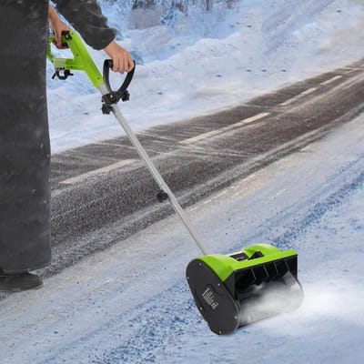 Elektrische Sneeuwblazer - Sneeuwruimer - Snel Sneeuw Ruimen - Zuiver Koperen Motor - 30 cm Werkbreedte - Groen