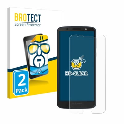BROTECT - Screenprotector voor Motorola Moto G6 Plus - Folie Beschermfolie transparant 2 Stuks