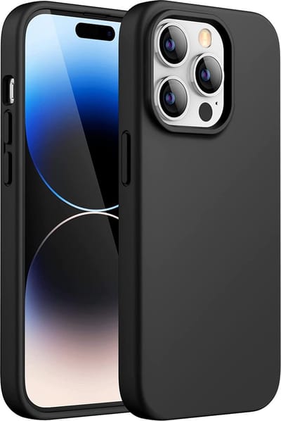 Hoesje geschikt voor iPhone 14 Pro Back Cover Hoesje - Mat Zwarte TPU case - iPhone 14 Pro Hoes - Perfect fit met Camera Bumper - EPICMOBILE