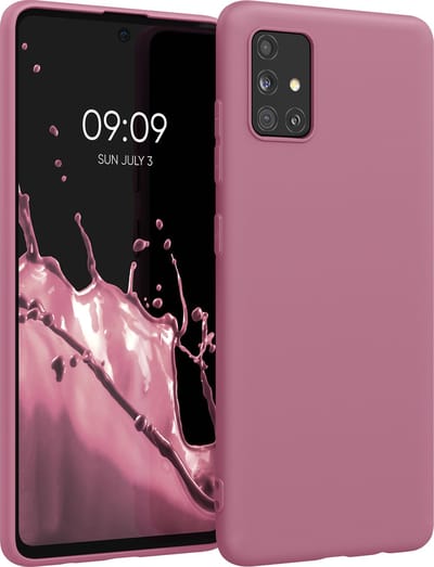 kwmobile telefoonhoesje geschikt voor Samsung Galaxy A51 - Hoesje voor smartphone - Back cover in donkerroze