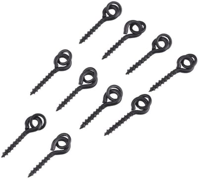Dailygoods- Aas Schroeven 100 Stuks - Terminal Rig Tackle - Ronde Link Loop - Hoogwaardig Staal - Ultrasterk - Antiglans Coating - Karperhengelsport