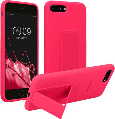 kwmobile back cover voor smartphone - geschikt voor Apple iPhone 7 Plus / iPhone 8 Plus - 1x beschermhoesje van kunststof - In neon roze