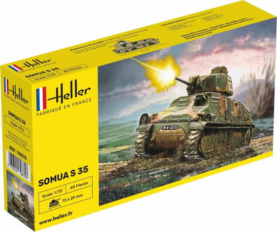 Heller Modelbouwpakket Militaire voertuigen - 79875 SOMUA S35 - Franse Middelzware Tank Plastic - 1:72 - Modelbouw