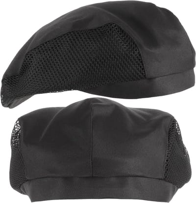 Unisex Chef Hoed Set van 2 - Kookmuts voor Koks, Bakken en Keukenwerk - Zwart Kookaccessoire voor Mannen en Vrouwen