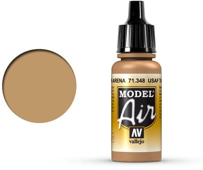 Vallejo Hobbyverf Acrylverf - 71348 Model Air USAF Tan - Acryl Verf flesje - 17 ml