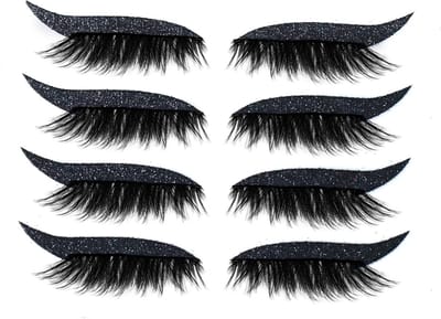 4 Paar Eyeliner Wimpers Patches voor Universeel Gebruik - Cosmetische Oplossing voor Mooie Wimpers en Oogmake-up