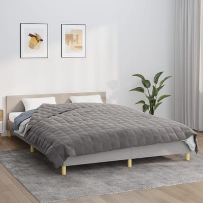 vidaXL - Verzwaringsdeken - 200x220 - cm - 9 - kg - stof - grijs