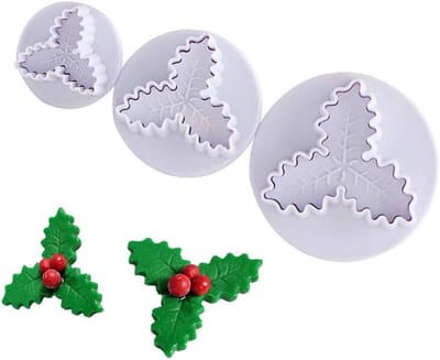 Kerstblad Uitsteekvorm voor Fondant en Bakgerei, Ideaal voor Taarten en Muffins, Creatief Bakken