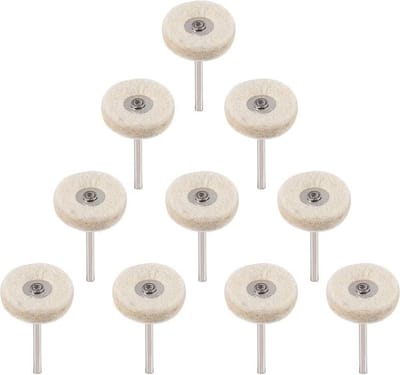 10 stuks Beige - 25 mm polijstschijf - katoenen polijstschijf - Geschikt voor Polijstmachine roterend gereedschap om roest en vuil op het oppervlak te verwijderen - voor sieraden metaal glas, polijstpad