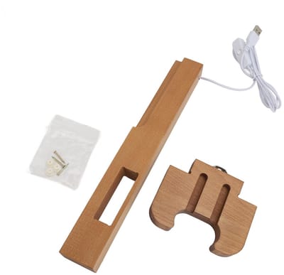 Dailygoods - Wandgitaarhouder met Plectrumhouder en LED Verlichting