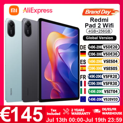 Globale versie Xiaomi Redmi Pad 2 WIFI 11' 90Hz Geavanceerde Helio G100-Ultra 2TB uitbreidbare opslag Xiaomi HyperOS 9000mAh batterij