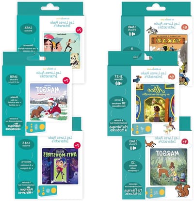Interactieve Audioboeken - Luisterverhalen Kinderen - Kinderen Vermaken - Zes Klassieke Verhalen - 8 Uur Luistertijd - Turkoois