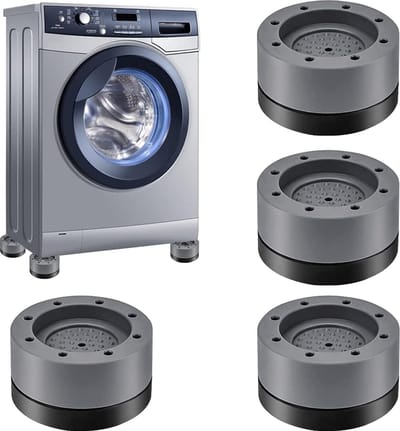 Waledano® Wasmachine Trillingsdempers - 4 Stuks - Schokdempers - Stapelbaar - Droger - Vaatwasser - Verhoger - Extra Dik Antislipvoeten